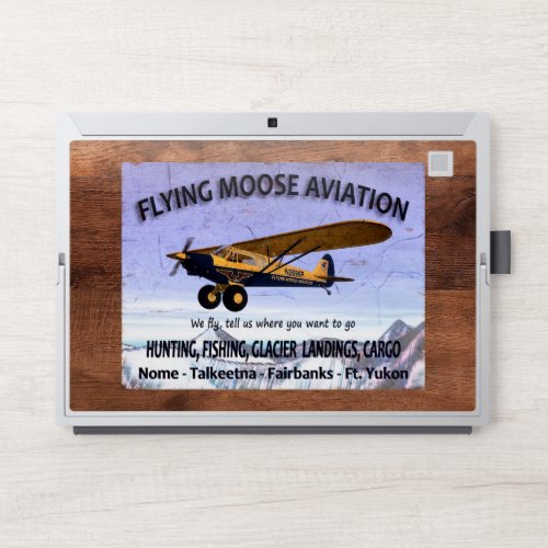 Vintage Flying Moose Aviation Sign HP Laptop Skin
