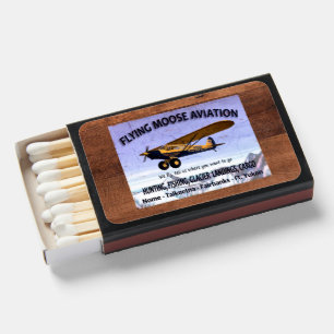 Vintage Flying Moose Aviation Sign Matchboxes