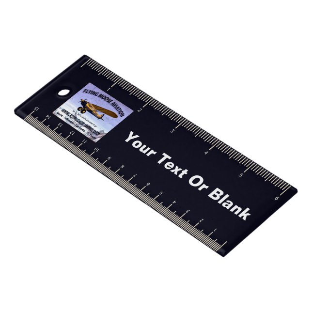 Vintage Flying Moose Aviation Sign Ruler (Angled)