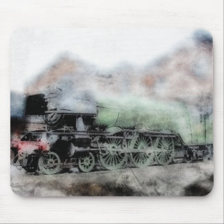 Vintage Flying Scotsman Train Grunge Mousepad