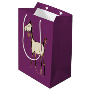 Vintage Foal with Flower Medium Gift Bag