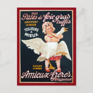 Vintage Foie Gras Pate Advertisement Postcard