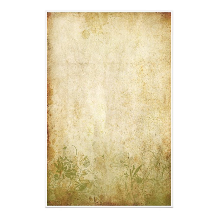 Vintage Foliage Green Stationery