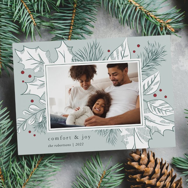 Vintage Foliage | Holiday Photo Card (Creator Uploaded)