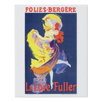 Vintage Folies - Bergere Featuring La Loie Fuller Faux Canvas Print by vintagehummingbird at Zazzle