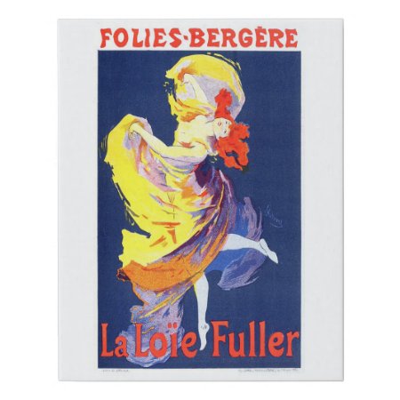Vintage Folies - Bergere Featuring La Loie Fuller Faux Canvas Print