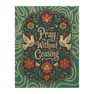 Vintage Folk Art Gift Christian Decor Prayer Room