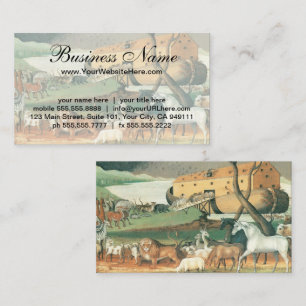 Vintage Folk Art, Noah's Ark by Edward Hicks Business Card