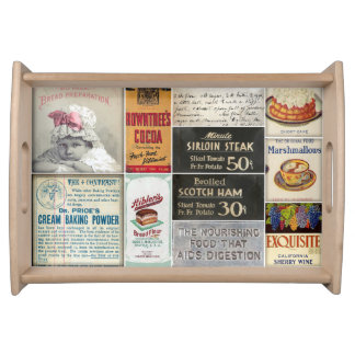Vintage Food Antique Junk Journal Cake Collage Serving Tray
