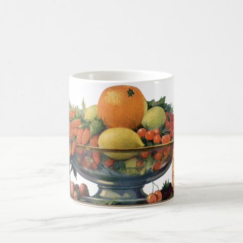 Vintage Food Assorted Fruit in a Bowl Coffee Mug