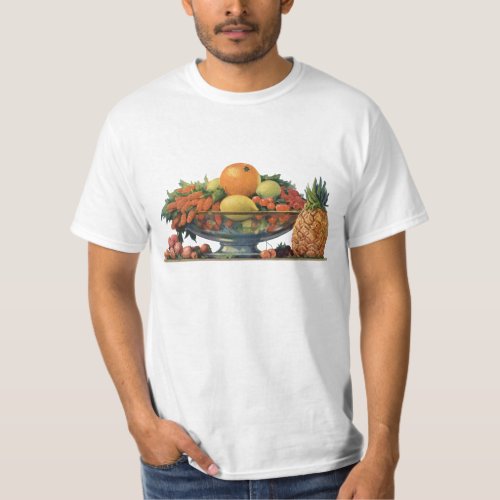 Vintage Food Assorted Fruit in a Bowl T_Shirt