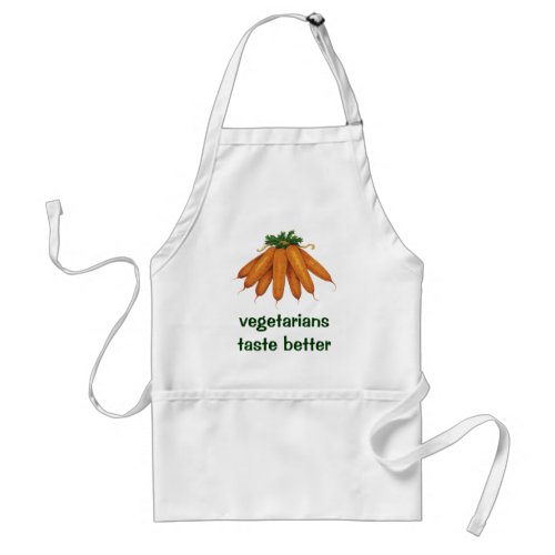 Vintage Food Bunch of Organic Carrots Vegetables Adult Apron