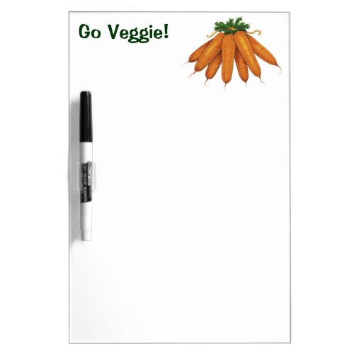 Vintage Food Bunch of Organic Carrots Vegetables Dry Erase Board