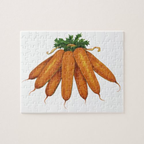 Vintage Food Bunch of Organic Carrots Vegetables Jigsaw Puzzle