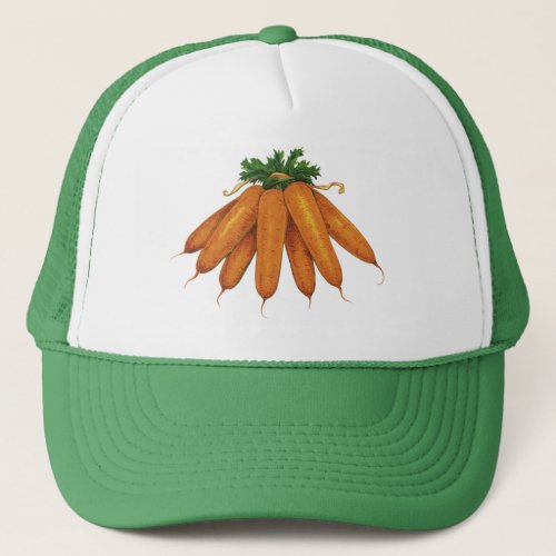 Vintage Food Bunch of Organic Carrots Vegetables Trucker Hat