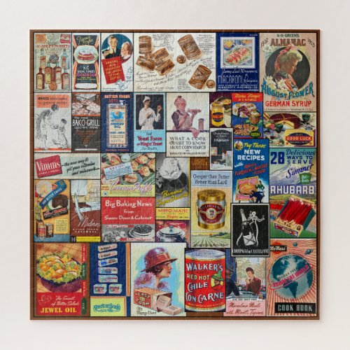 VINTAGE FOODCOOKBOOK ADVERTISING THEME  JIGSAW PUZZLE