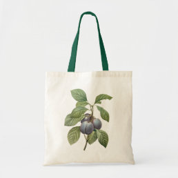 Vintage Food Fruit, Purple Garden Plums by Redoute Tote Bag