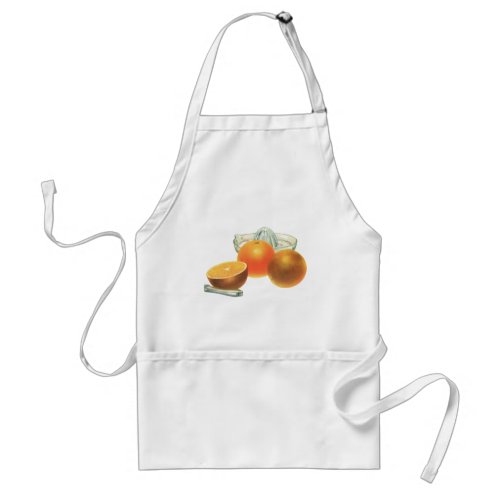 Vintage Food Fruit Ripe Oranges Juicer Breakfast Adult Apron