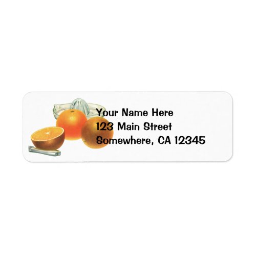 Vintage Food Fruit Ripe Oranges Juicer Breakfast Label