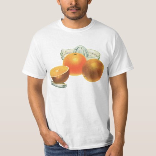 Vintage Food Fruit Ripe Oranges Juicer Breakfast T_Shirt