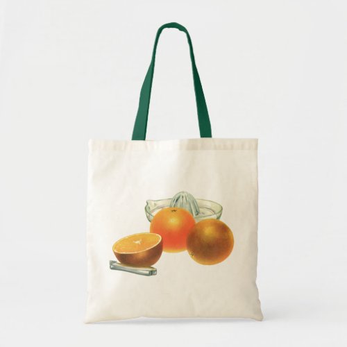 Vintage Food Fruit Ripe Oranges Juicer Breakfast Tote Bag