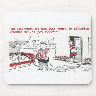 Vintage Food Grilling Men Humor Mouse Pad