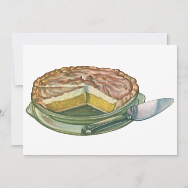 Vintage Food, Lemon Meringue Pie Dessert (Front)
