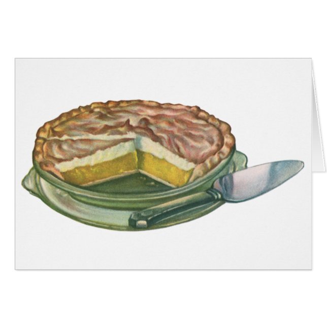 Vintage Food, Lemon Meringue Pie Dessert (Front Horizontal)