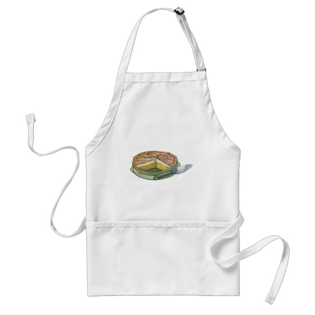 Vintage Food, Lemon Meringue Pie Dessert Adult Apron (Front)