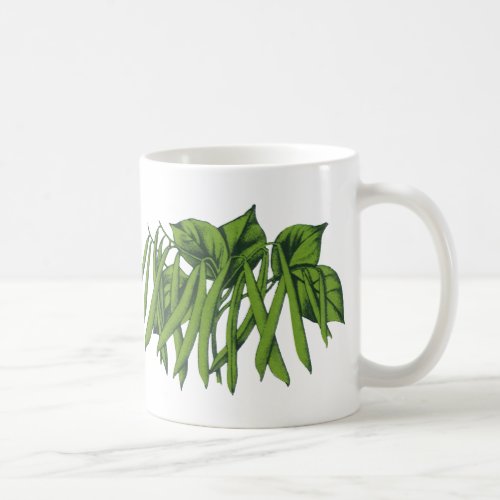 Vintage Food Organic Green Beans Vegetables Coffee Mug