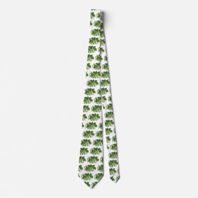 Vintage Food, Organic Green Beans Vegetables Tie (Front)
