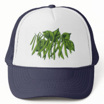 Vintage Food, Organic Green Beans Vegetables Trucker Hat