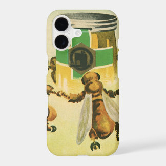 Vintage Food, Organic Honey Bees Dancing Jar iPhone 17 Case
