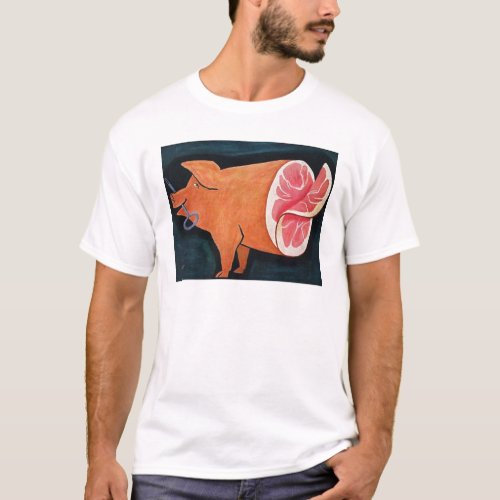 Vintage Food Pork Original Spiral Sliced Ham T_Shirt