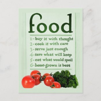 Vintage Food Poster Postcard by OutFrontProductions at Zazzle