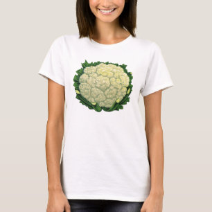 Vintage Food Vegetables Veggies Cauliflower T-Shirt