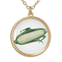 Vintage Food Vegetables White Corn on the Cob