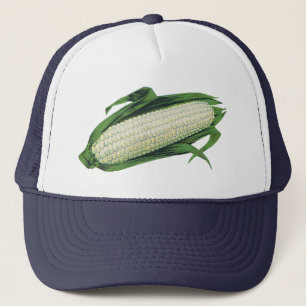 Vintage Food Vegetables White Corn on the Cob Trucker Hat