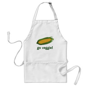 Vintage Food Vegetables; Yellow Corn on the Cob Adult Apron