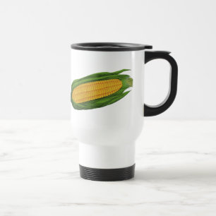Vintage Food Vegetables; Yellow Corn on the Cob Travel Mug