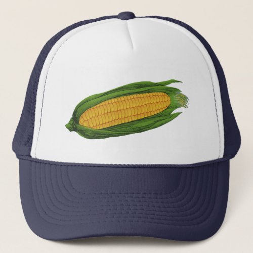 Vintage Food Vegetables Yellow Corn on the Cob Trucker Hat