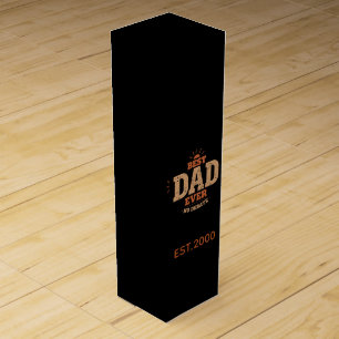 Vintage Foodie Dad Est Year No Debate Name Wine Box