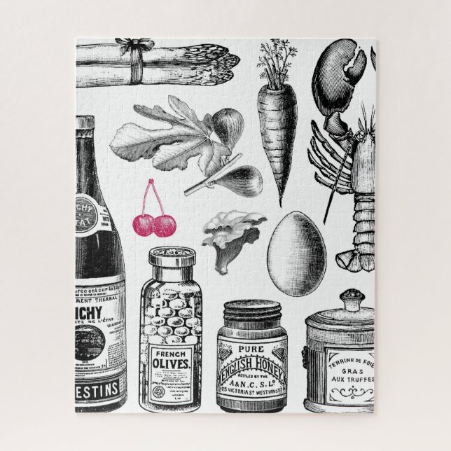 Vintage Foodie Puzzle (Vertical)
