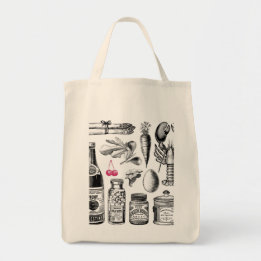 Vintage Foodie Tote Bag