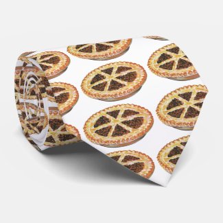 Vintage Foods Dessert, Fresh Baked Pecan Pie Neck Tie