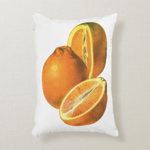 Vintage Foods, Fruit Organic Fresh Healthy Oranges Accent Pillow