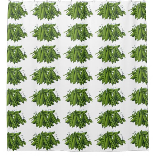 Vintage Foods Green Leaf Lettuce Vegetables Shower Curtain