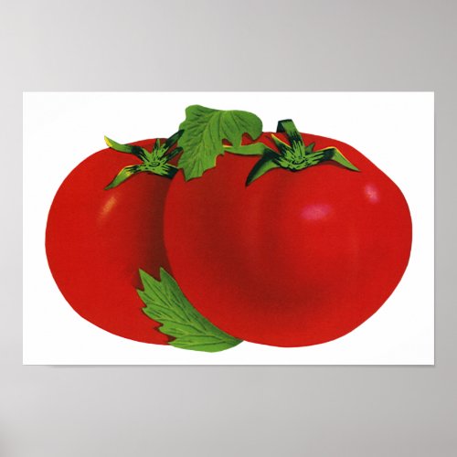 Vintage Foods Organic Red Ripe Heirloom Tomato Poster