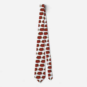 Vintage Foods, Ripe Tomato, Vegetables and Fruits Neck Tie