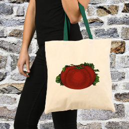 Vintage Foods, Ripe Tomato, Vegetables and Fruits Tote Bag